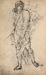 Figure masculine avec manteau